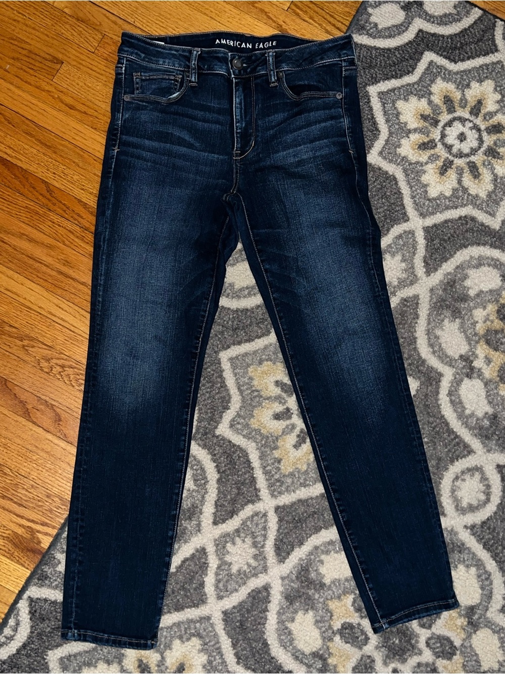American Eagle Outfitters Women's Dark Blue Skinny Jeans